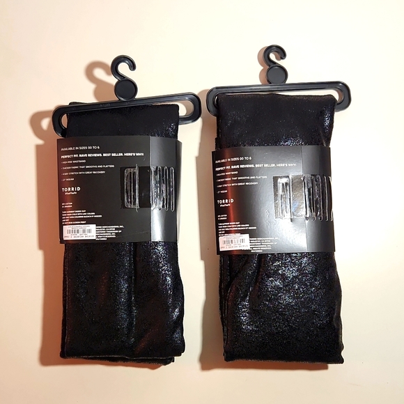 ❤️NWT VINTAGE TORRID LEGGING SHINY CRACKLE PRINT SWEATER LEGGING - PLUS SIZE 2X - Picture 5 of 9